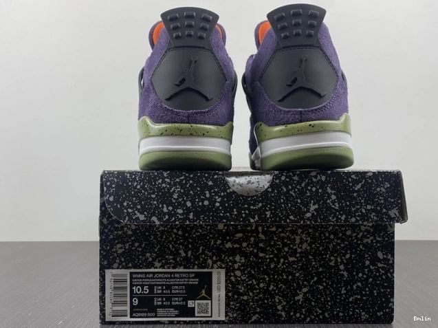 Bmlin shoes 4 Canyon Purple AQ9129-500 WMNS Jordan Air 0802